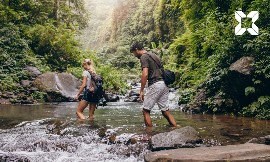 Image showing couple at the stream